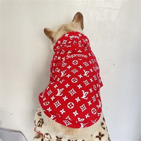 louis vuitton supreme dog shirt|louis vuitton dog jacket.